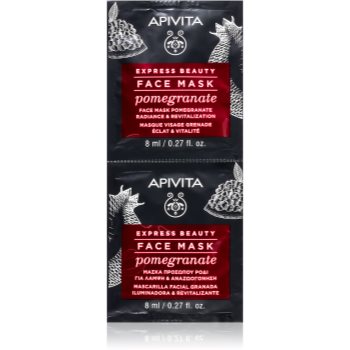 Apivita Express Beauty Revitalizing Face Mask Pomegranate Mască facială pentru revitalizare și iluminare - imagine 2